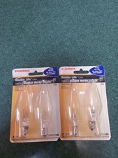 2 Pkgs Sylvania 60 Watt Light Bulbs Double Life Clear for chandeliers