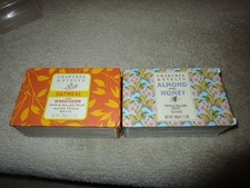 Crabtree  And Evelyn Bar Soap ALMOND  HONEY OATMEAL  WHEATGERM Set 7oz Each