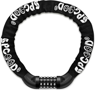 SPGOOD Bicycle Lock with Numbers and High Security Level, Bicycle Chain Lock