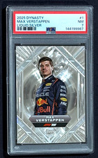 2025 TOPPS DYNASTY FORMULA 1 F1 MAX VERSTAPPEN LIQUID SILVER PSA 7
