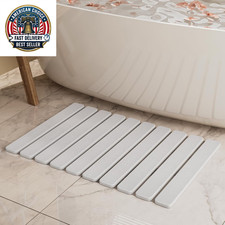 Foldable Stone Bath Mat, Quick Dry Stone Drying Mats for Bathroom, Super Absorbe