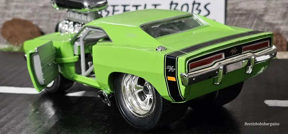 Vntg Muscle Machines 1969 Dodge Charger R/T 1:24 Scale Diecast Car NO BOX - Image 3 of 4