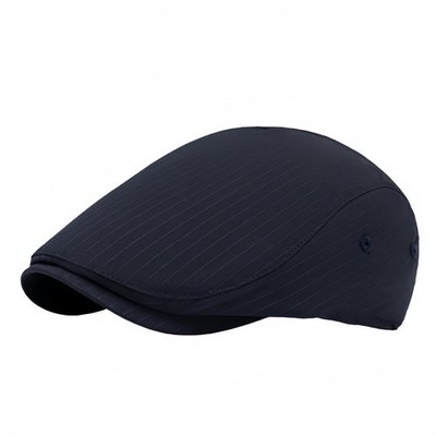 Men's Newsboy Cap Vintage Newsie Hat with Button Casual Outdoor Summer Flat Cap