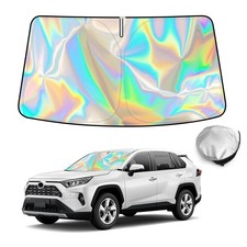 Bestview Windshield Sun Shade for 2019-2025 Toyota RAV4, Foldable Front Laser...