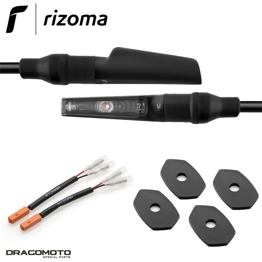 Clignotants CORSA Rizoma pour Kawasaki Z 1000 R 2017-2020 Noir Aluminium