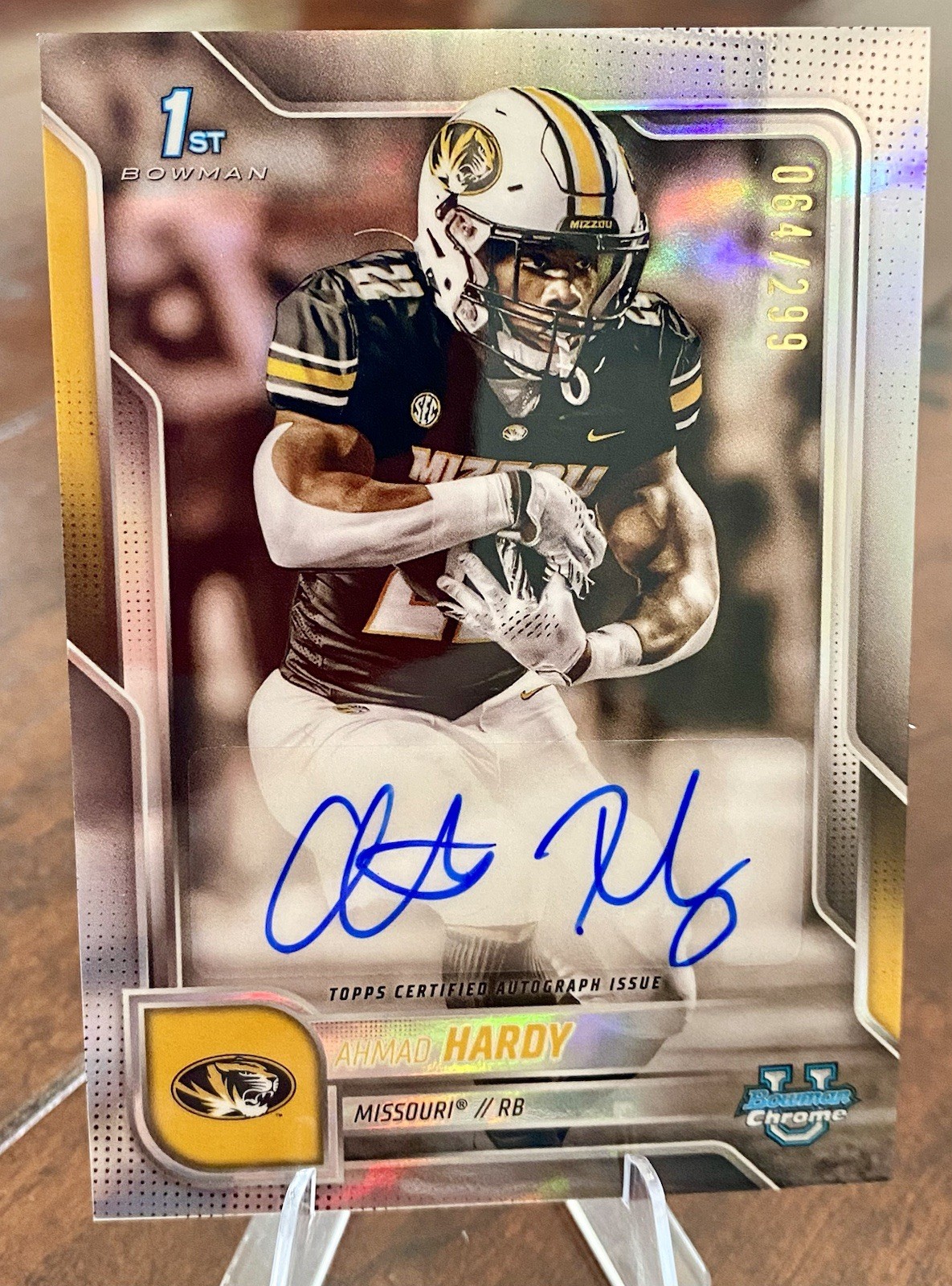 2025 Bowman University Chrome AHMAD HARDY Prospect Auto #BCA-AHA REFRACTOR  /299