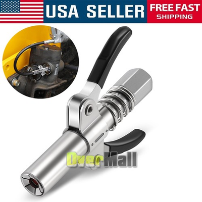 #ad #ad High Pressure Grease Gun with Dual Handles Quick Release Lock Double Nozzle Sy $5.99