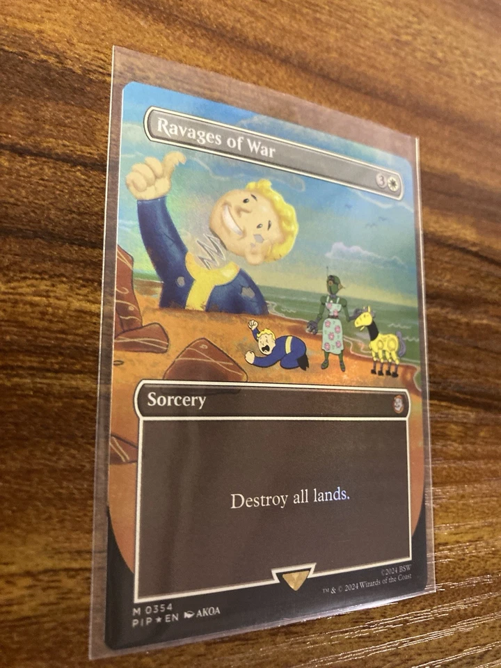 MTG✨RAVAGES OF WAR Ext Art/Borderless 🌈 FOIL✨PIP Fallout MINT Mythic UNPLAYED ! - Image 3 of 4