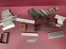 LETTERPRESS PRINTING BUNDLE: TYPE/NUMB.MACHINES/METAL FURNITURE/LEADS/CUT/BORDER