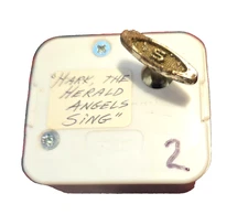 SANKYO 18note Music Box Movement wWinding Key_plays Hark th Herald Angels_NEW_#2