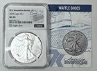 2025 Silver Eagle S$1 US Invention Series Waffle Soles MS70 NGC