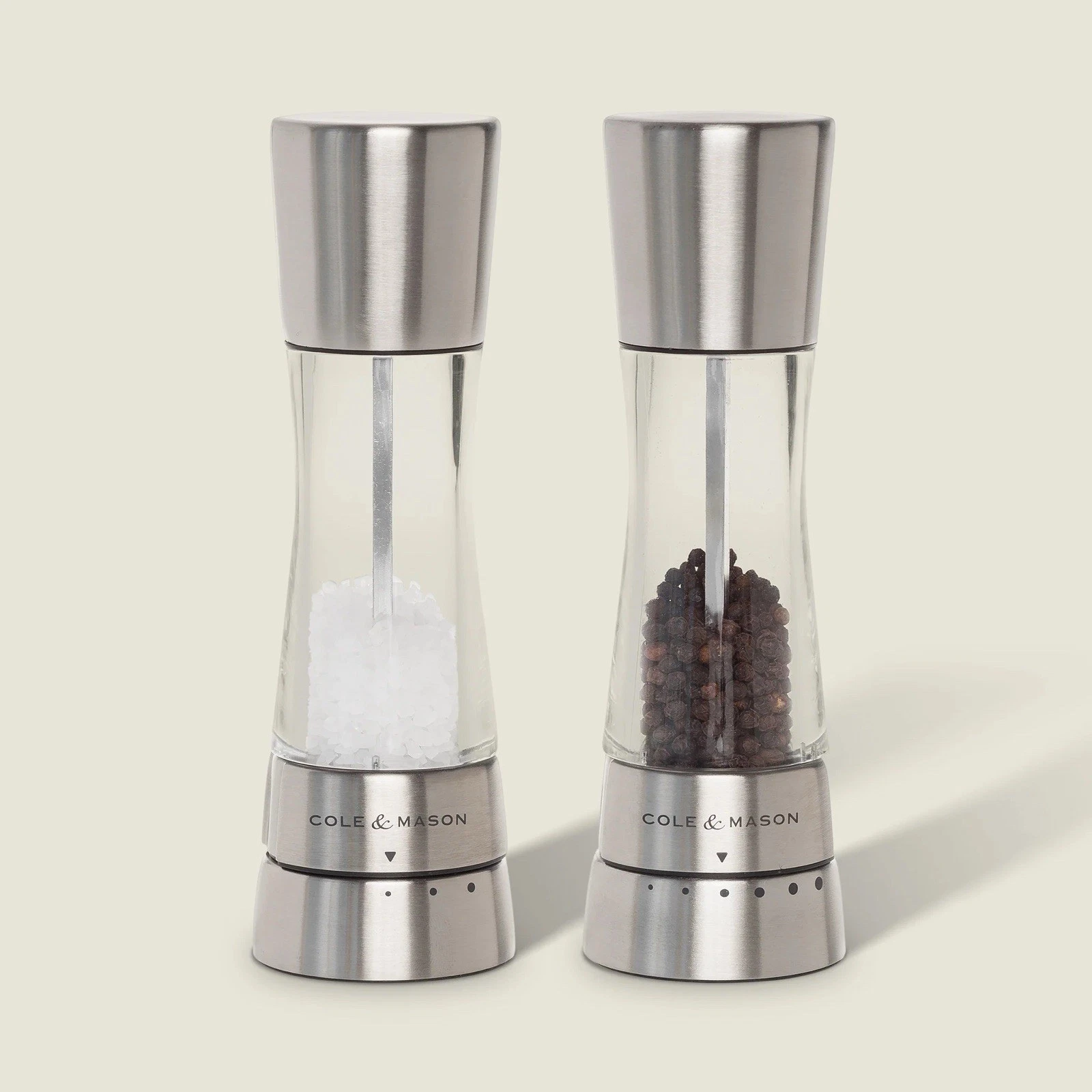NEW! Cole & Mason Derwent SALT & PEPPER GRINDER SET in Stainless Steel, $110 New
Opens in a new wind