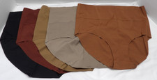  5 Pack Nylon High Waist Brief Black/Browns/Gray Women's Size XXL NWT