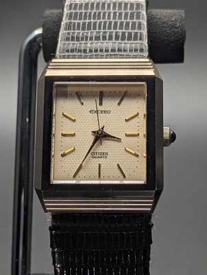 Guter Zustand Citizen Exceed 4-751744 Damen Quarzuhr 23 mm funktioniert Japan