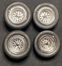 124 125 6 Lug Chrome Rally Wheels Black Low Profile Tires 5