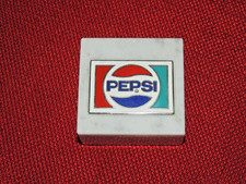 Vintage PEPSi Soda Logo Paperweight on a Marble Base, 2" x 2"