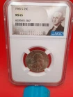 1945 S Silver 25C Washington Quarter NGC MS65