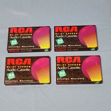 RCA HI-FI Stereo Audio Cassette Tape 60 minutes RC60 Sealed Tapes set of 4