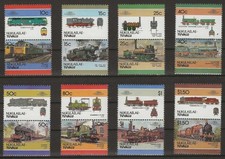 Tuvalu Nukulaelae 1986 - Trains, COMPLETE Set of 8 - MNH