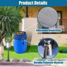 4Pcs Tank Protector Screen Black Mesh Cover With Drawstrings Party Leaf Filter