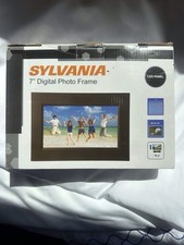 Sylvania SDPF757 7" LED Digital Photo Frame Black USB SD MMC MS JPEG Clock