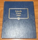 Lincoln Cent Album 1909-1983 (216 coin slots), only 17 missing, See description