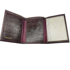 Vintage Genuine Leather Brown Trifold Wallet USA 10  
