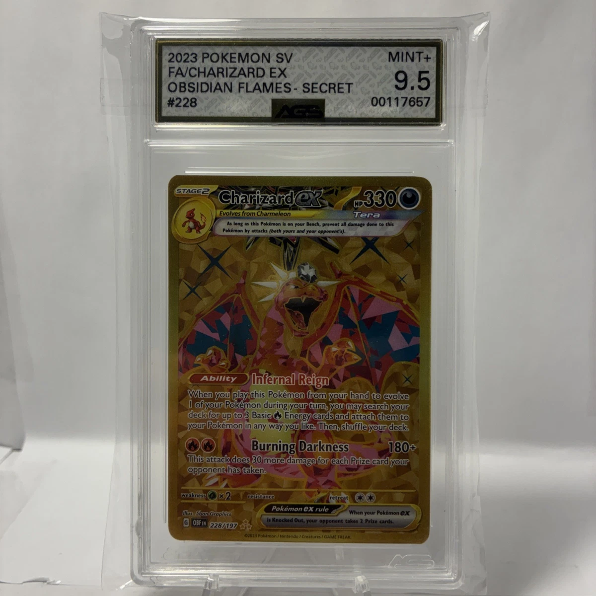 Charizard Pokémon TCG Grade 9.5 Rare Individual Collectible Card