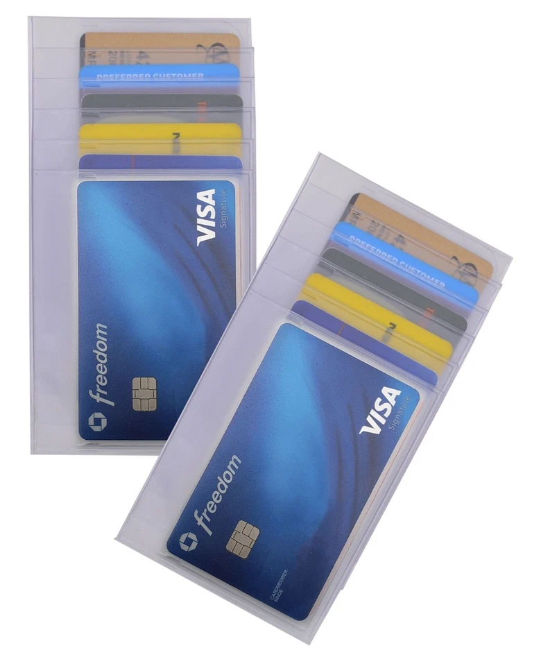 2 Прозрачные рукава пластиковый 5 страниц вставки длинный кредитной карты держатель чековой книжки карты - Изображение 2 из 4