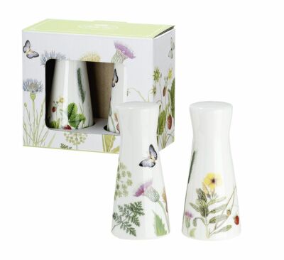 Porzellan-Set - Gilde Salz- und Pfefferstreuer Wild Flowers - Geschirr Küche  ..