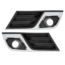 Pair Fog Light Bezel Fog Lamp Cover Trim For Chevy Traverse 2013-2017 LH&RH Side