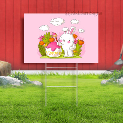 Easter Sunday Spring Holy Week Easter Bunny Indoor Outdoor Yard Sign 08