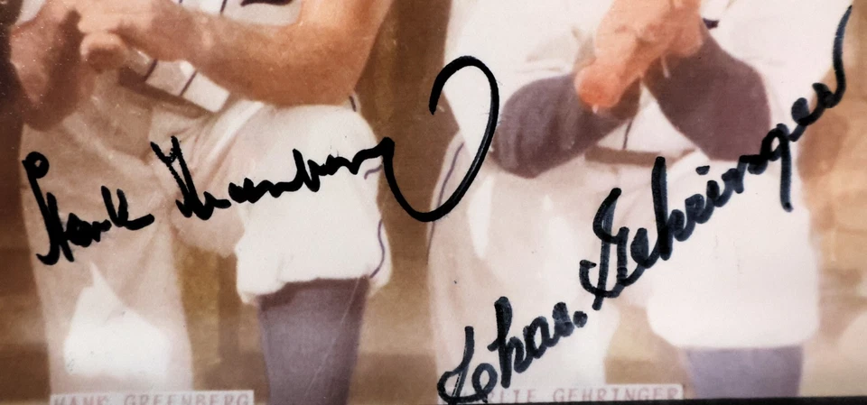 Hank Greenberg Autographed Mini Plaque and Photo Framed PSA/JSA COA - Image 3 of 4