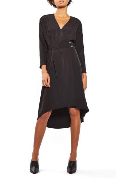 topshop black long sleeve dress