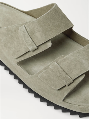 Officine Creative Agora 002 Otter Suede Slide Sandals 47 US 14 Birkenstock 1774 1774 Birkenstock Arizona Suede PVC Dual-Buckle Slide Sandals  main image 4