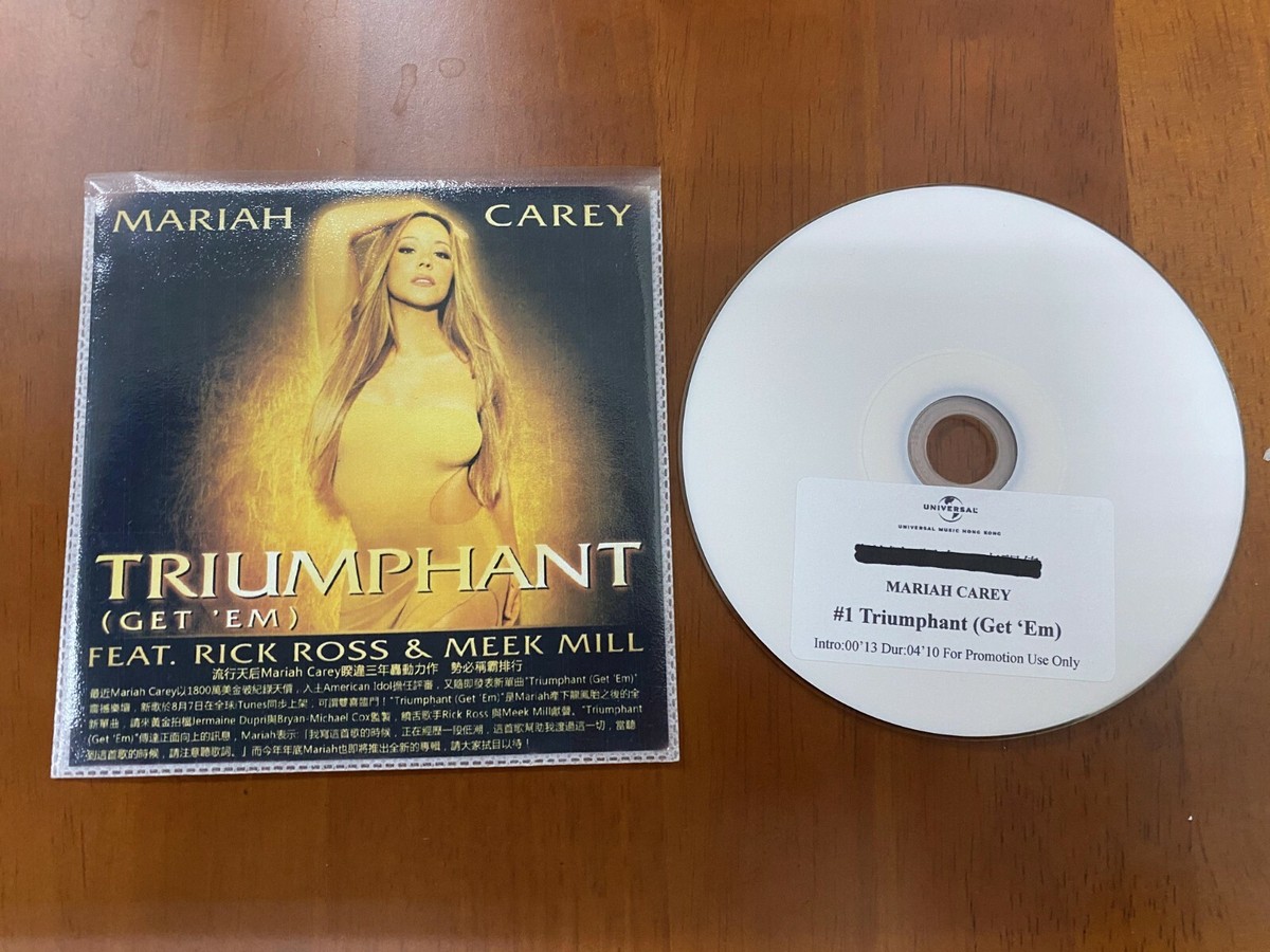 MARIAH CAREY FT. RICK ROSS&MEEK MILL TRIUMPHANT (GET 'EM) PROMO CD