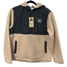 Nwt Hurley Sherpa Hooded 1/2 Zip Pull Over Jacket Size Medium