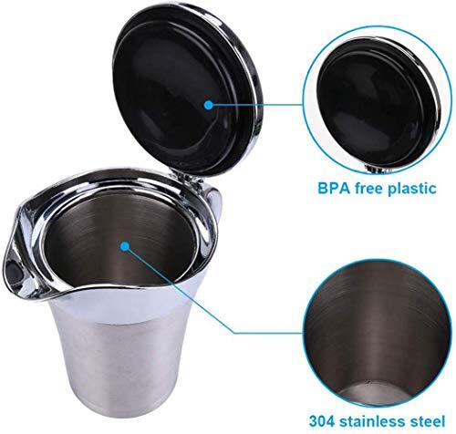 Double Insulated Gravy Boat - Stainless Steel Sauce Jug with Hinged Lid Hinge...