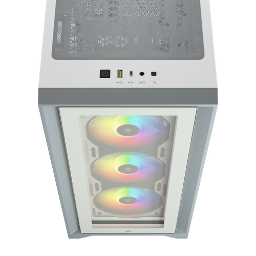 Corsair iCue 4000X RGB weiß Midi Tower ATX Gaming Gehäuse TG Seitenfenster - Bild 6 von 7