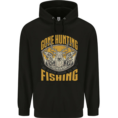 Gone Hunting Then Fishing lustiger Hunter Herren 80 % Baumwolle Hoodie