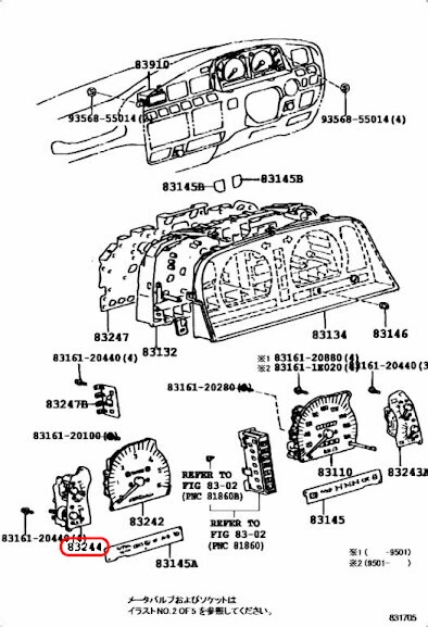 Toyota Genuine GAUGE SUB-ASSY, WATER TEMPERATURE RECEIVER 83244-60360 OEM - Image 3 of 4