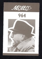 George Halas Football Coach Owner Bears Vintage 1987 Motto Game Trivia Card #964