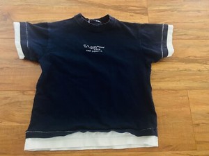 Boys Dark Blue & White Top T-shirt Boutique Original Design J.QD. embroidered