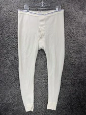 Fruit of the Loom Thermal Waffle Base Layer Bottom Mens XL Ivory Long Johns