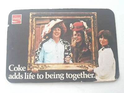 Vintage COCA-COLA / COKE - ADDS LIFE TO Cat No'?? Bierdeckel / Untersetzer