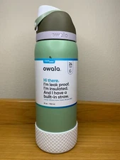 Owala "Frankie" w/Boot 32oz Free Sip COLOR DROP Sage Green Brown White Lavender