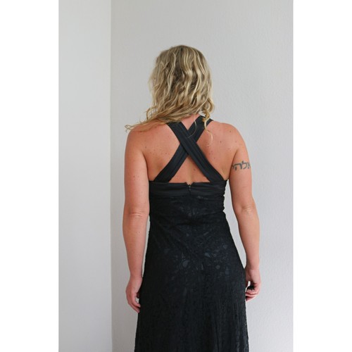 Calvin Klein Black Lace Formal Lace Gown in Women's Size Small 4 ~ Wedding Guest - Picture 5 of 10