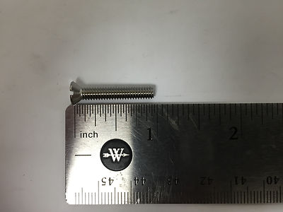 (Box of 100) 18-8 Stainless Steel Flat Head Slotted Machine Screw 