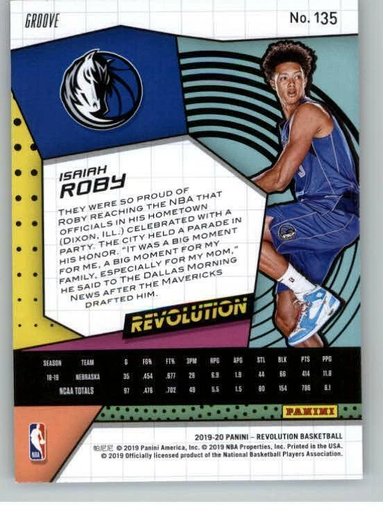 2019-20 Panini Revolution Groove #135 Isaiah Roby (ref 131994) - Image 2 of 2