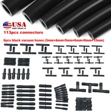 5ft 3 4 5 6 8 10mm Auto Car Vacuum Silicone Hose Line Pipe Tube Kit Connectors